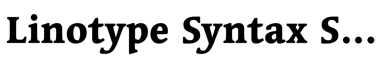 Linotype Syntax Serif Heavy
